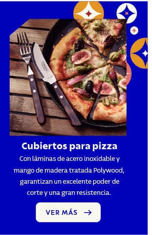 Cubiertos para pizza Con láminas de acero inoxidable!